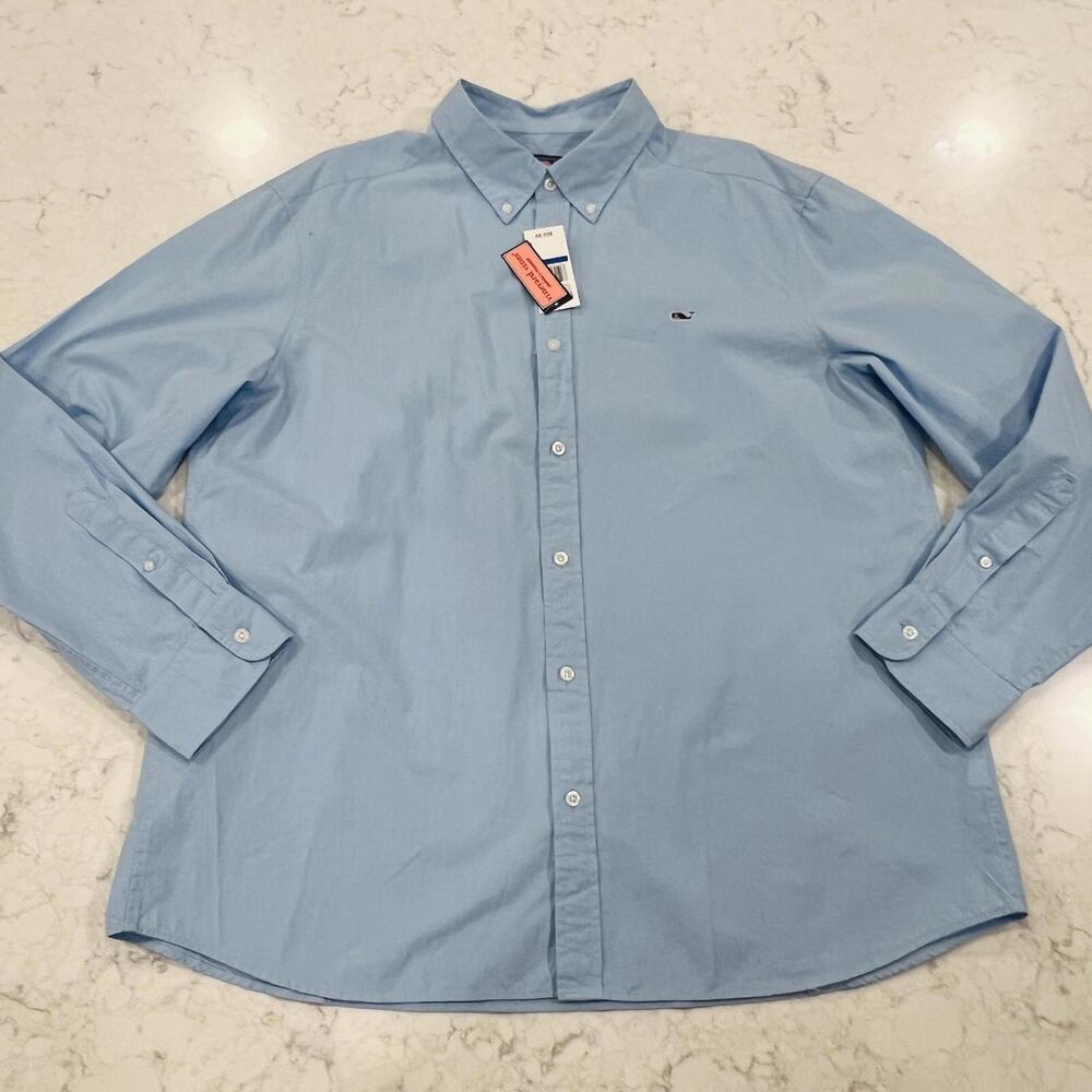 Vineyard Vines Classic Fit Whale Shirt XL Blue Button Down Long Sleeve Shirt NWT